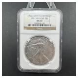 2011-W 25th Anniversary American Silver Eagle - NG