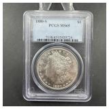 1880-S Morgan Silver Dollar - PCGS MS65