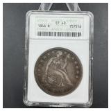 1846 Trade Dollar - Soap Box - Graded EF