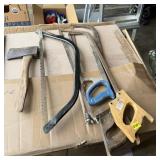 Two Meat Saws, Hatchet & Bucksaw