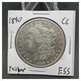 1890-CC Carson City Morgan Silver Dollar