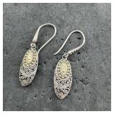 925 18K MID Earrings - 5.4g