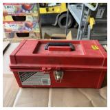 Toolbox w/ Cast Iron Fittings & Plumbing Supplies