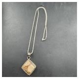 925 Italy Agate Jasper Necklace & Pendant - 21.5g