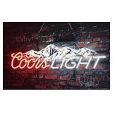 Coors Mountain Beer 16"x13" Real Glass Neon Sign