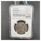 1833 Capped Bust Half Dollar - AU Details