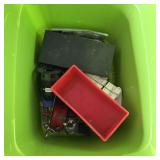 Tote of Routers, Hole Saws, Drill Bits & Shop Tool