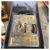Toolbox w/ Bolts, Nuts & Die Grinder