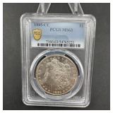 1885-CC Morgan Silver Dollar - MS63