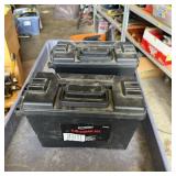Two Tool Shop Storage Boxes w/ Grinding Wheels