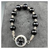 925 Onyx Bracelet - 24.8g