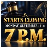 Starts Closing Monday, September 14th @ 7 P.m.