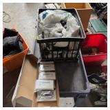 Milk Crate of Electrical Supplies