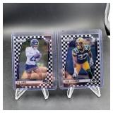 Two 2024 Panini Prizm White Checkerboard Football