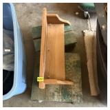 Two Moving Dollies & Wooden Shelf