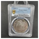 1885-S Morgan Silver Dollar - MS61