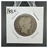 1903-s Barber Silver Half Dollar