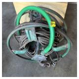 Metal Spool w/ Cable & Hooks