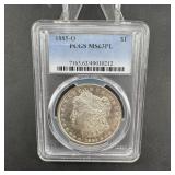 1885-O Morgan Silver Dollar - MS63 PL