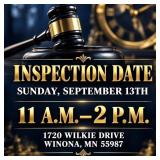 Inspection Dates: Sunday, September 13th: 11 A.m.-
