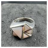 Mother of Pearl 925 Ring - Size 9 3/4 - 10.2g
