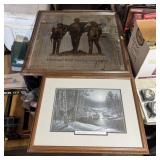 Two Framed Wildlife Prints - Turkey & Deer