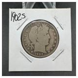 1902-s Barber Silver Half Dollar