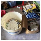 Bucket of New Casters, Electrical Fittings & Shop
