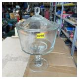 12" Clear Glass Candy Dish
