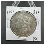 1878 8 Tail Feathers Morgan Silver Dollar