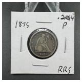 1875 Seated Liberty 20-cent Piece