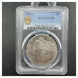 1883-s Morgan Silver Dollar - Au55