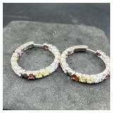 Multicolor Gemstone Earring Set - Matches Lot 186