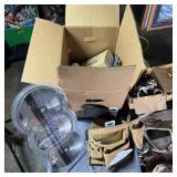 Assorted Tool Lot With Saw Blades, Leather Pouch &