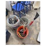 Buckets of Used Shop Tools and Parts