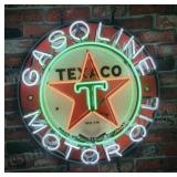 Texaco Gasoline Motor Oil 24' Glass Neon Sign