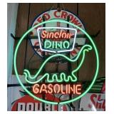 Sinclair Dinosaur Gasoline Neon Glass Lighted Sign