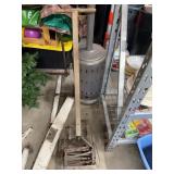Vintage Hand-Push Garden Cultivator Tiller