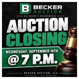 Starts Closing Wednesday, September 16th @ 7 P.m.