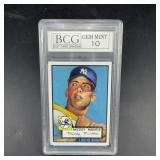Mickey Mantle Topps 1952 Reprint Card, BCG 10