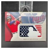2017 Topps Miguel Sano MLB Logo Patch Card