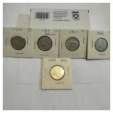 1964-1968 Canadian 25 Cent Coins