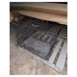 Black Metal Wire Pet Crate with Tray