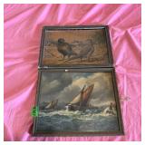 Framed Nautical and Wildlife Prints