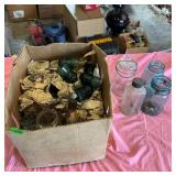 Vintage Glass Insulators and Mason Jars