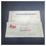 1901 and 1948 Bank Checks, Coca-Cola Bottling