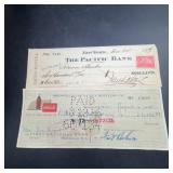 1899 and 1948 Bank and Coca-Cola Checks
