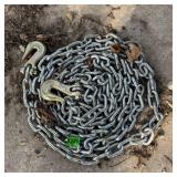 Forged Steel Tow Chain With Dual Hooks