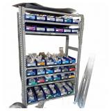 Shop Shelf With Fasteners, Screws, and Bins