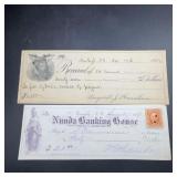 1902 Elk Check and 1869 Nevada Banking House